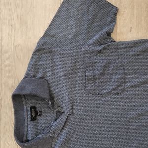 VanHeusen Men's Blue Patterned Polo Shirt